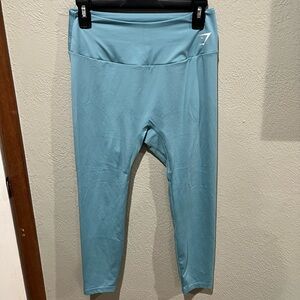 Gymshark Light Blue/Teal High-Waist Leggings Seamless Buttersoft Size XL EUC